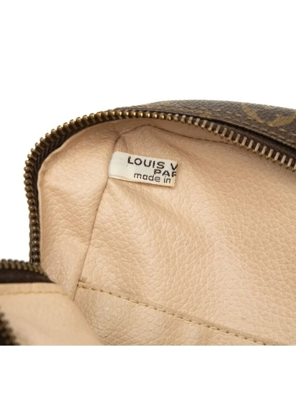 Louis Vuitton Monogram Trousse Toilet 28 Clutch Brown Leather